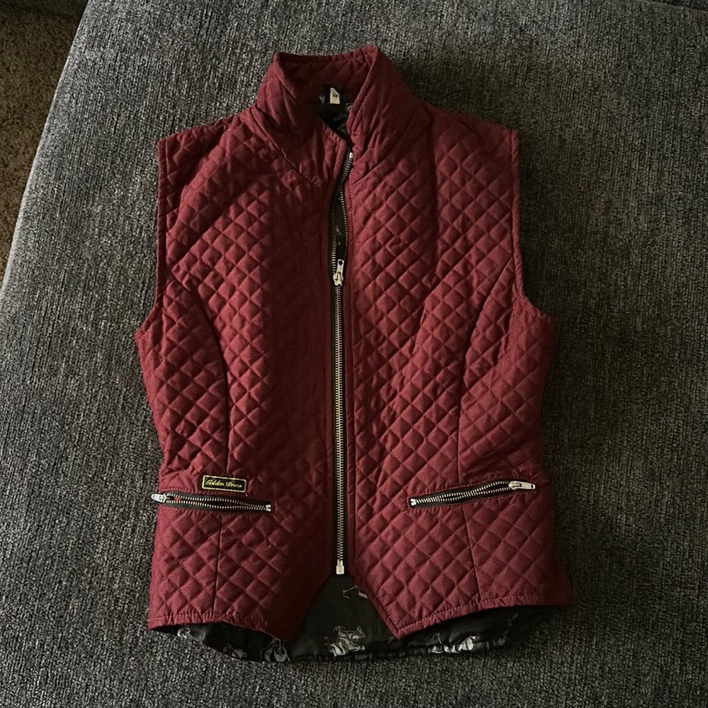 XS golden dress vest